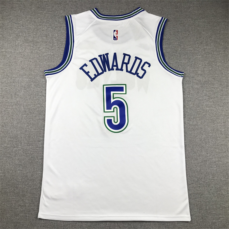 Men Minnesota Timberwolves #5 Edwards White 2024 Nike NBA Jersey->minnesota timberwolves->NBA Jersey